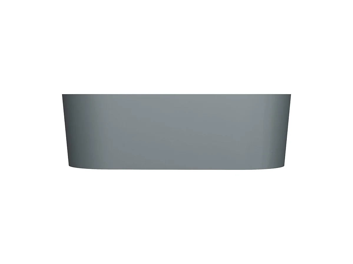 baignoire îlot OMNIRES OVO M+  160X75 CM  couleur : gris  finition : mat bonde et siphon inclus