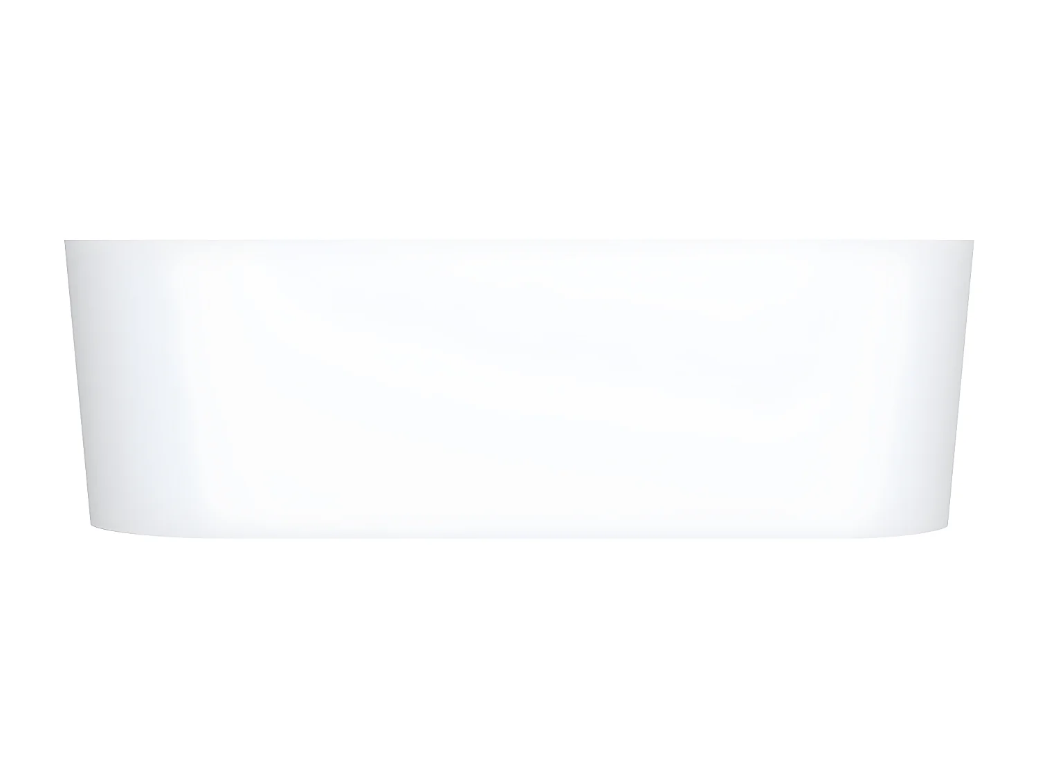 baignoire îlot OMNIRES OVO M+  160X75 CM  couleur : blanc  finition : mat bonde et siphon inclus