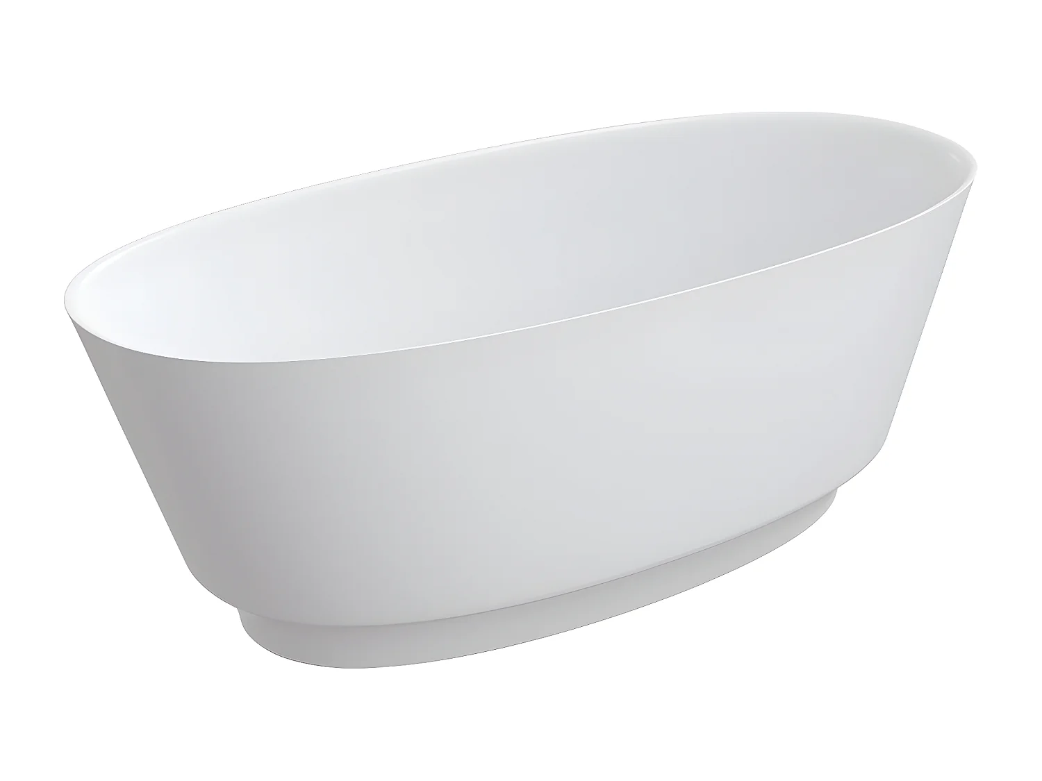 baignoire îlot OMNIRES NEO M+  158X72 CM , couleur : blanc  finition : mat bonde et siphon inclus