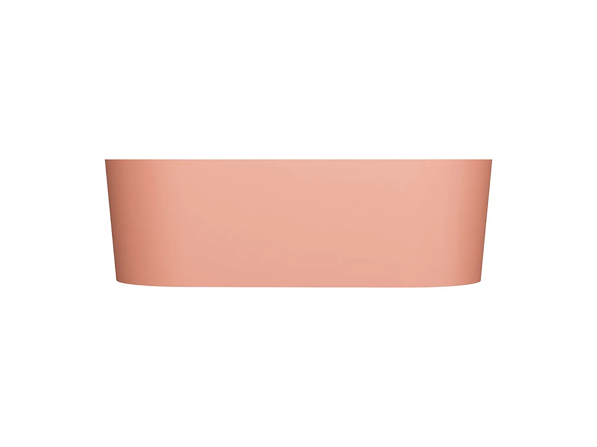 baignoire îlot OMNIRES OVO M+  160X75 CM  couleur : rose  finition : mat bonde et siphon inclus