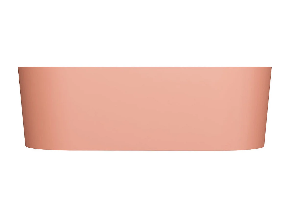 baignoire îlot OMNIRES OVO M+  160X75 CM  couleur : rose  finition : mat bonde et siphon inclus