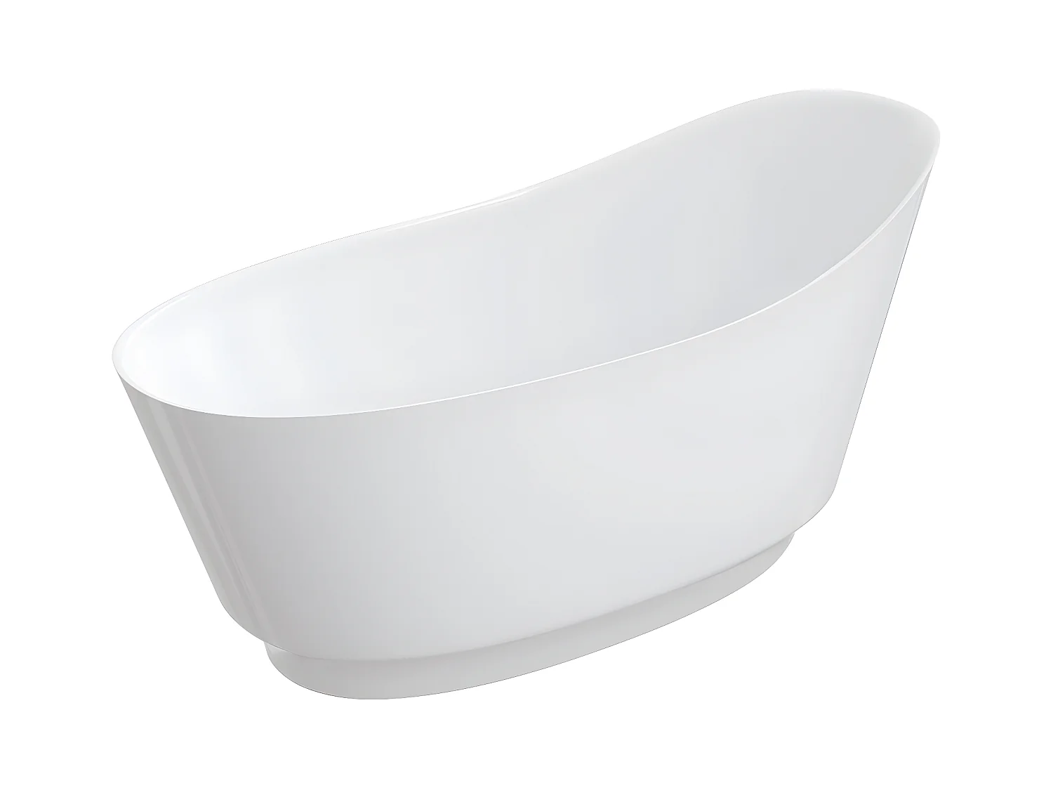 baignoire îlot OMNIRES NEO M+  158X72 CM  couleur : blanc  finition : brillant  bonde et siphon inclus
