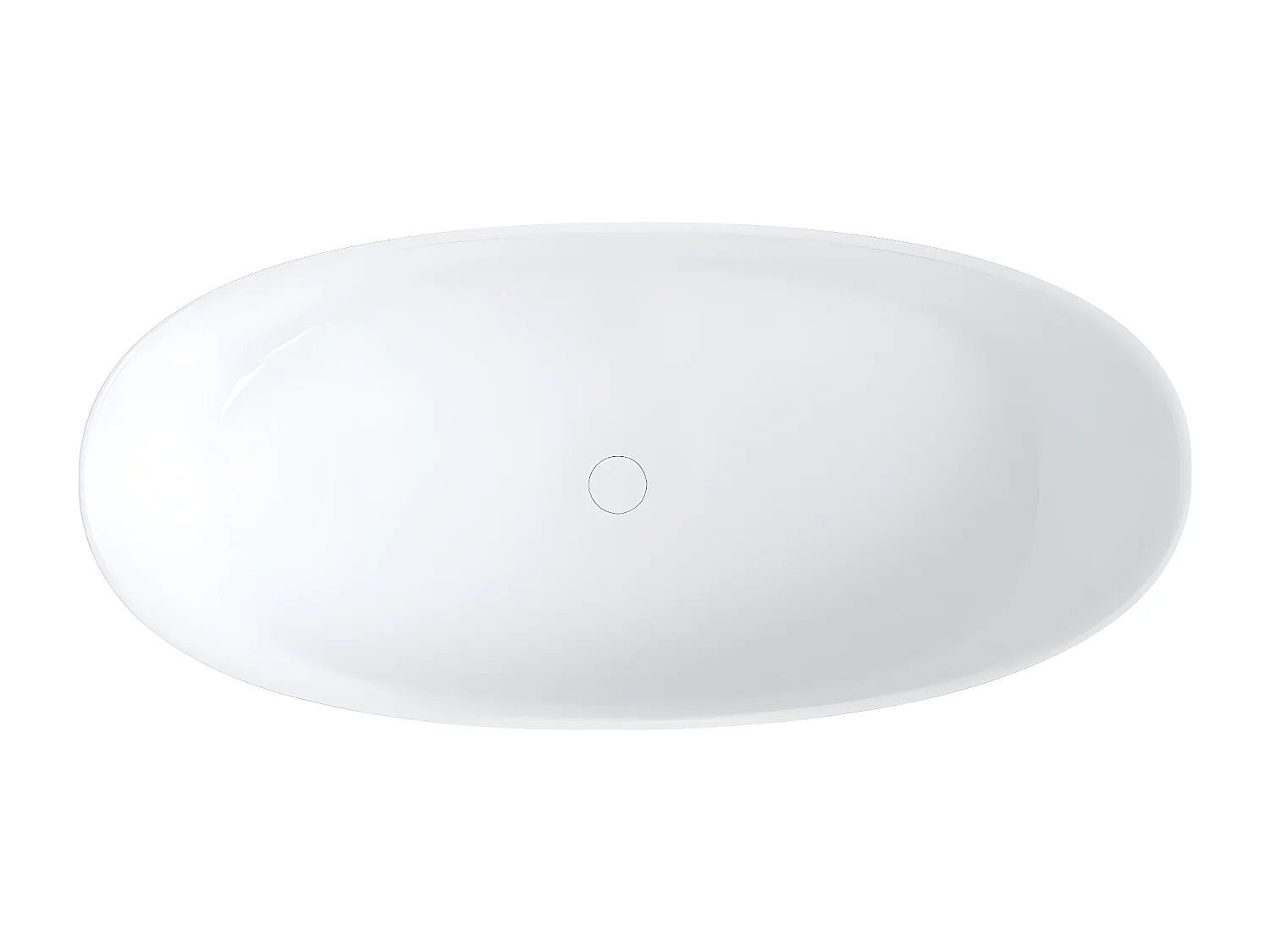 baignoire îlot OMNIRES NEO M+  158X72 CM  couleur : blanc  finition : brillant  bonde et siphon inclus