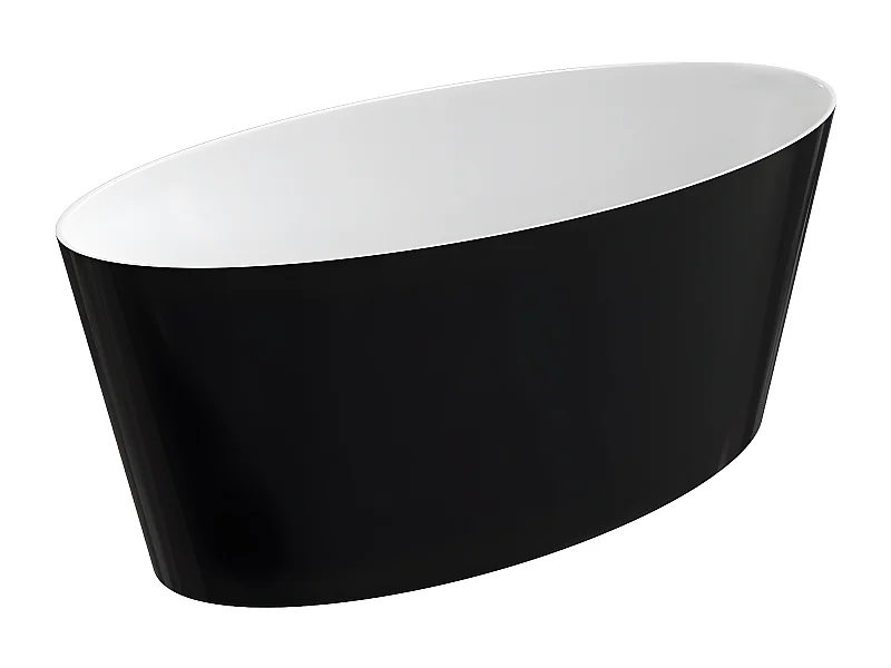 baignoire îlot OMNIRES ROMA M+  159X72 CM  couleur : blanc  finition : brillant