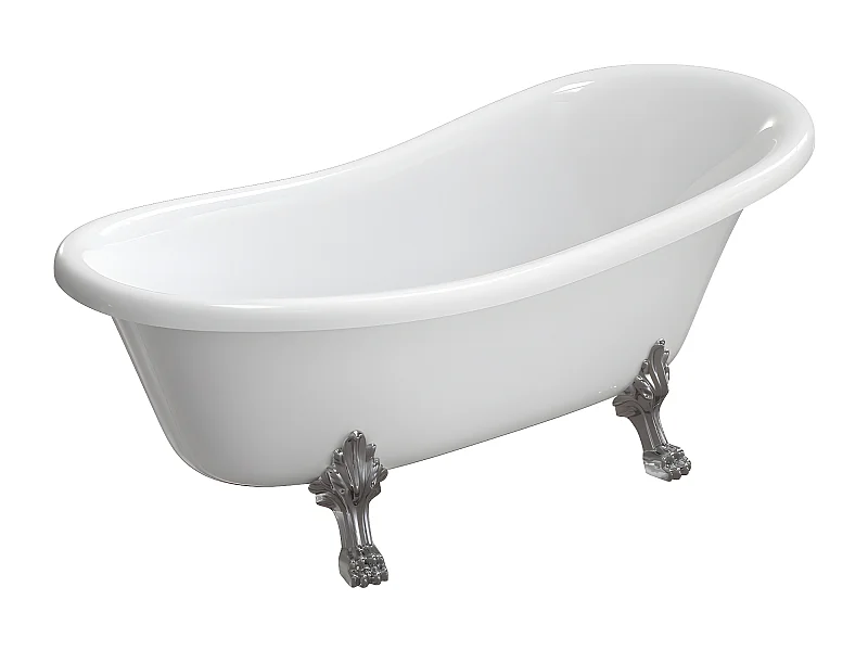 baignoire îlot OMNIRES ATENA M+  168X76 CM  couleur : blanc  finition : brillant