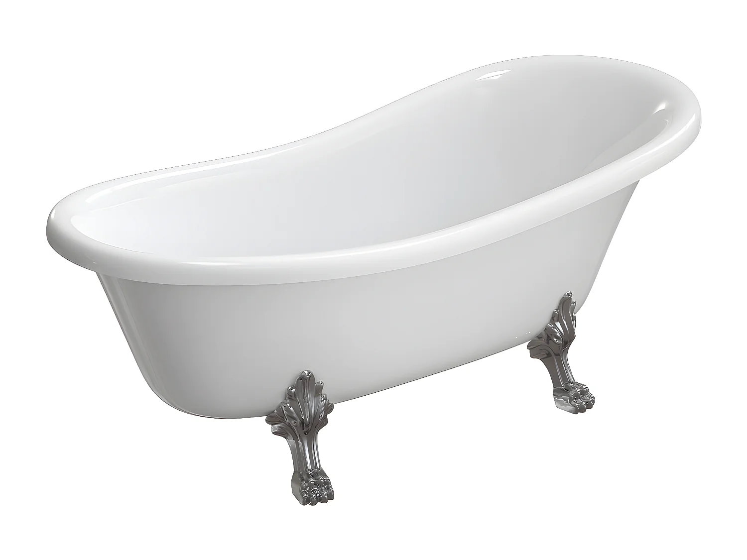 baignoire îlot OMNIRES ATENA M+  168X76 CM  couleur : blanc  finition : brillant