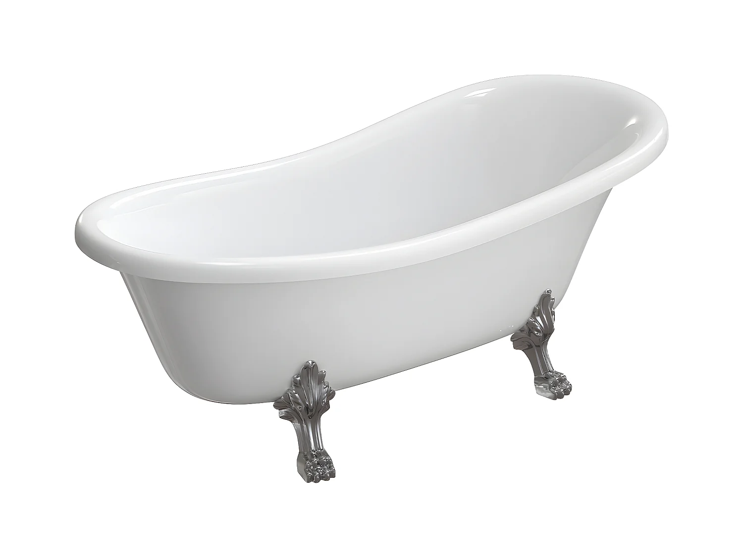 baignoire îlot OMNIRES ATENA M+  168X76 CM  couleur : blanc  finition : brillant