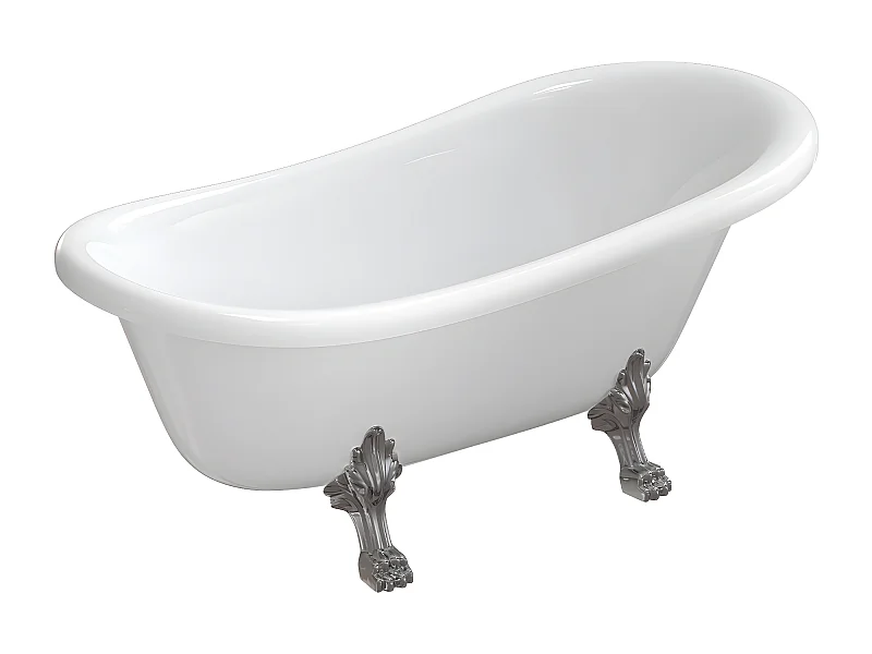 baignoire îlot OMNIRES ATENA M+  157X77 CM  couleur : blanc  finition : brillant