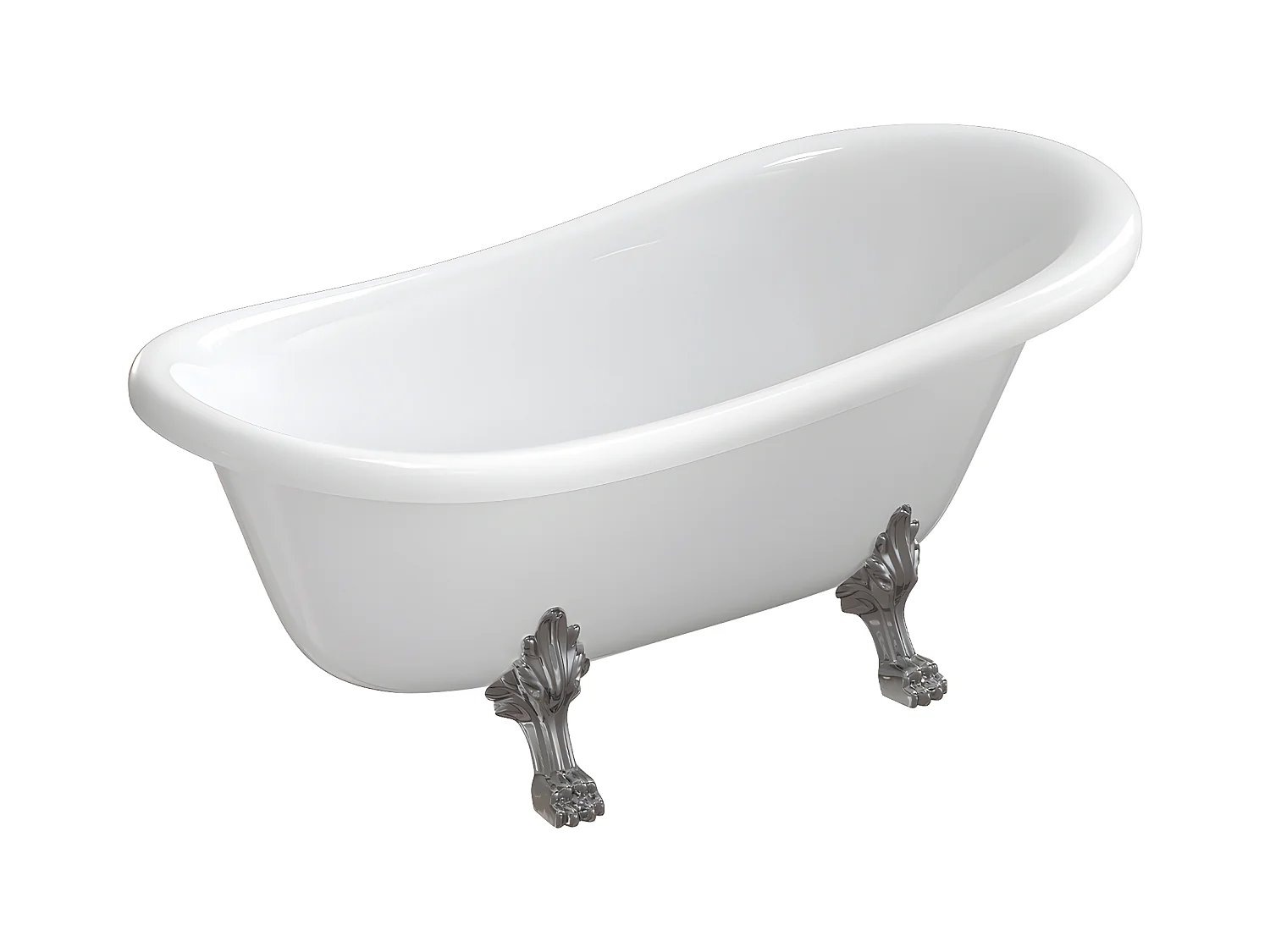 baignoire îlot OMNIRES ATENA M+  157X77 CM  couleur : blanc  finition : brillant