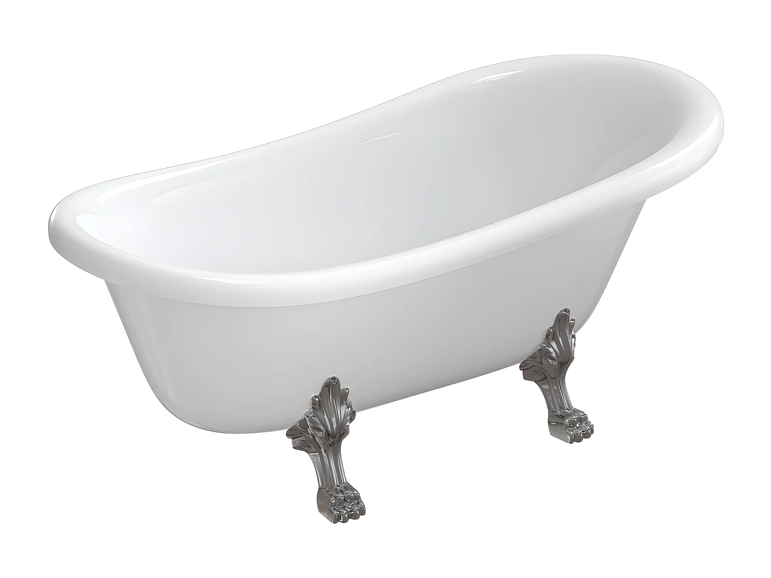 baignoire îlot OMNIRES ATENA M+  157X77 CM  couleur : blanc  finition : brillant