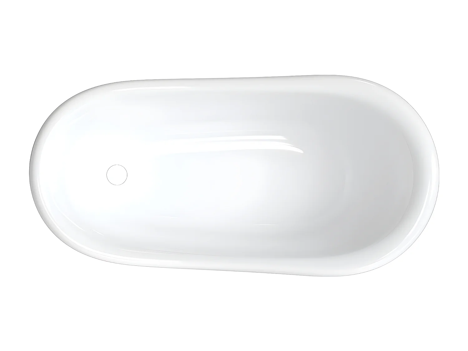 baignoire îlot OMNIRES ATENA M+  157X77 CM  couleur : blanc  finition : brillant