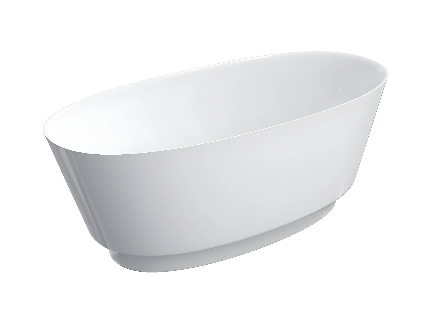 baignoire îlot OMNIRES NEO M+  158X72 CM , couleur : blanc  finition : brillant  bonde et siphon inclus