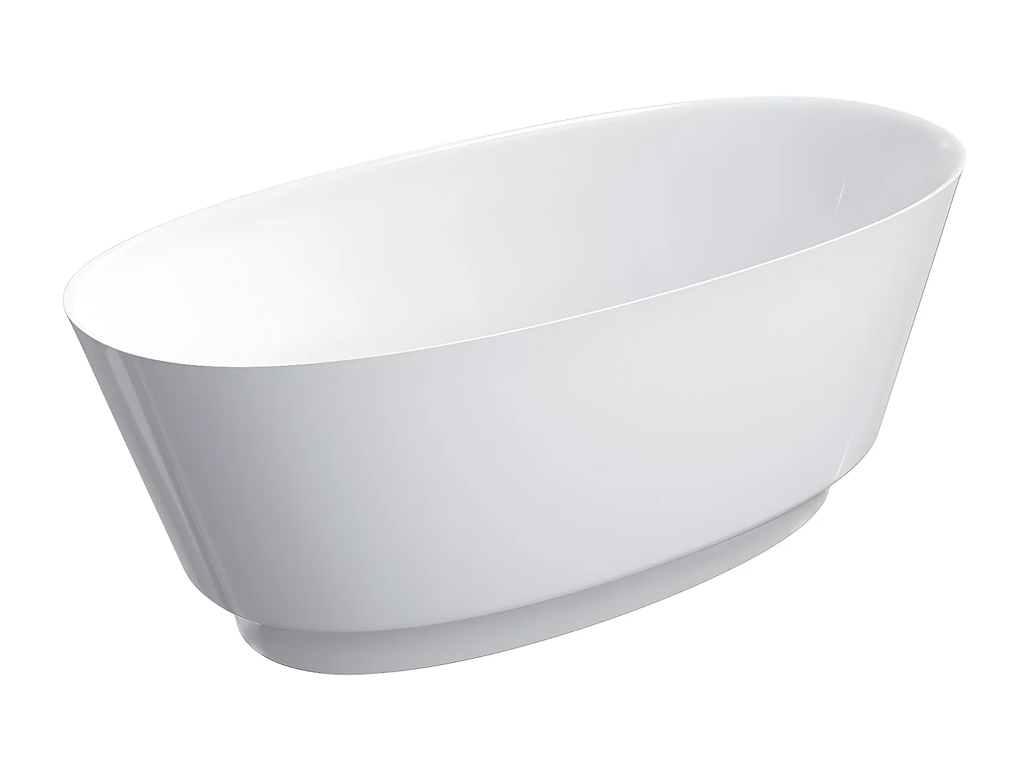 baignoire îlot OMNIRES NEO M+  158X72 CM , couleur : blanc  finition : brillant  bonde et siphon inclus
