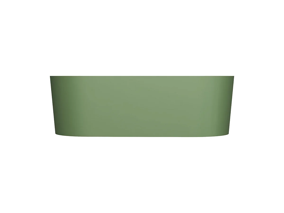 baignoire îlot OMNIRES OVO M+  160X75 CM  couleur : vert foncé  finition : mat bonde et siphon inclus