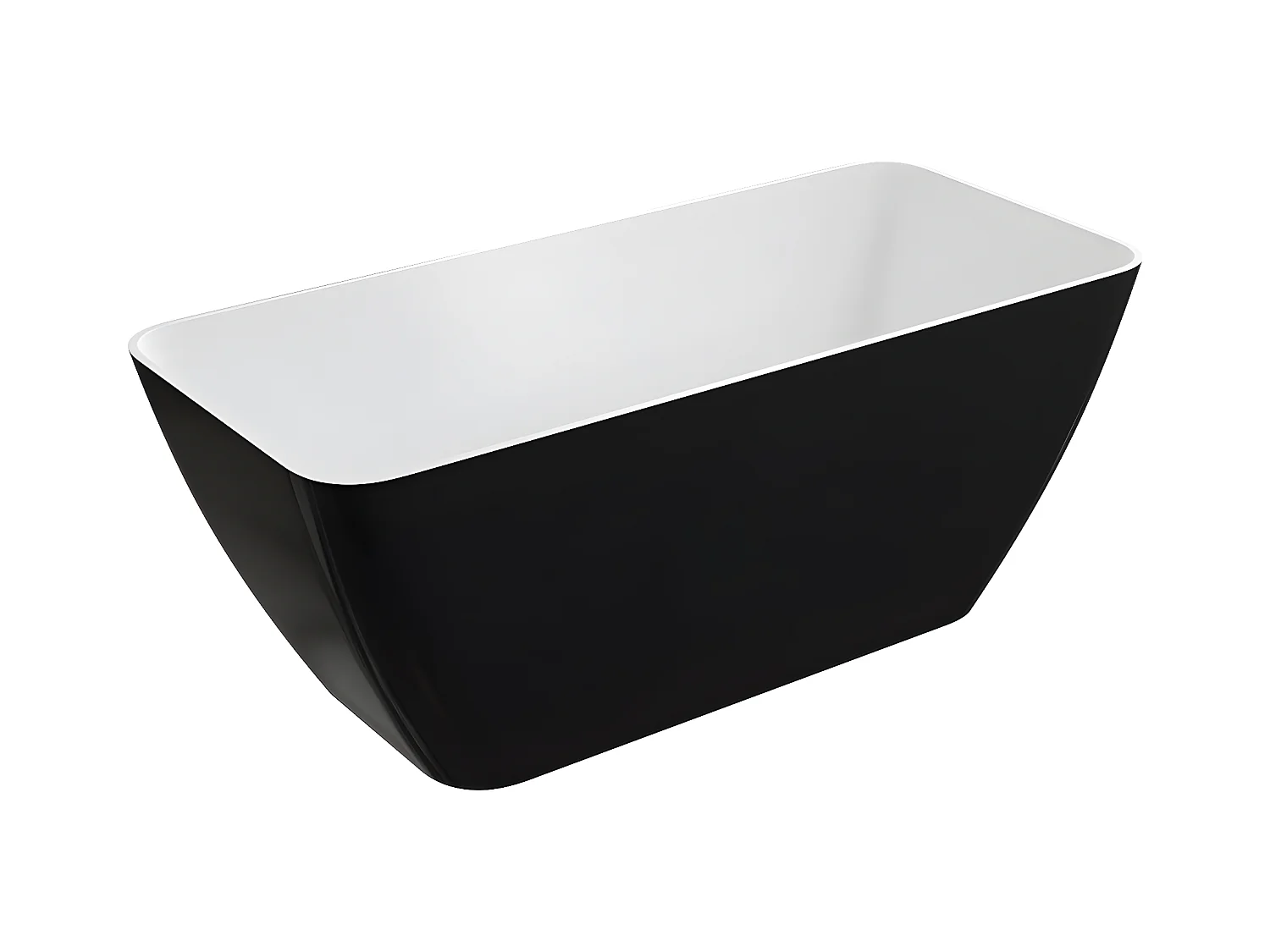 baignoire îlot OMNIRES PARMA M+  159X71 CM  couleur : noir et blanc  finition : brillant