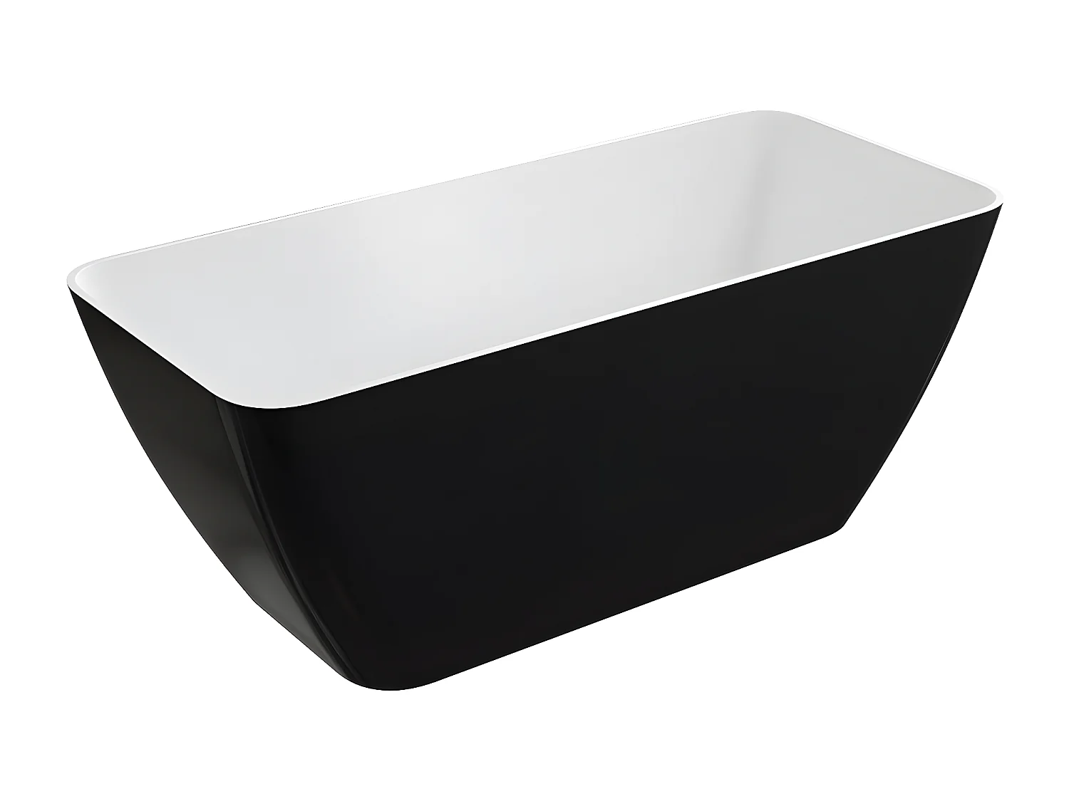 baignoire îlot OMNIRES PARMA M+  159X71 CM  couleur : noir et blanc  finition : brillant