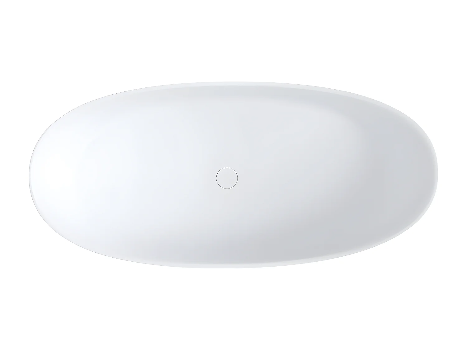 baignoire îlot OMNIRES NEO M+  158X72 CM  couleur : blanc  finition : mat bonde et siphon inclus