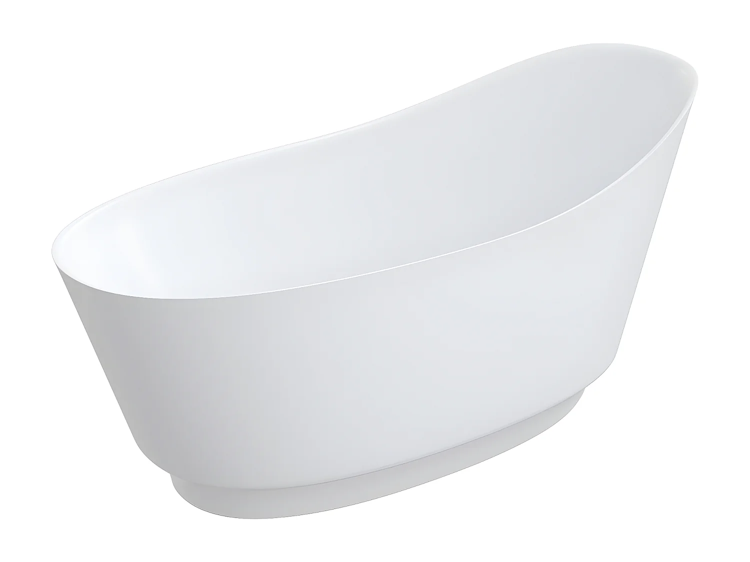baignoire îlot OMNIRES NEO M+  158X72 CM  couleur : blanc  finition : mat bonde et siphon inclus