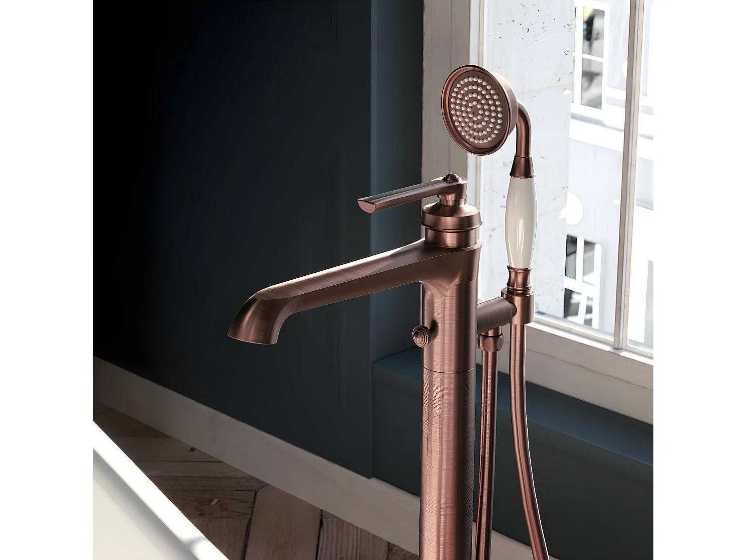 Mitigeur de baignoire îlot ARMANCE Couleur: cuivre antique