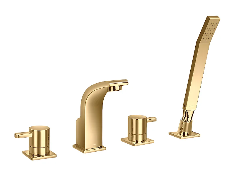 Mélangeur de bain 4 trous en DARLING Couleur: or