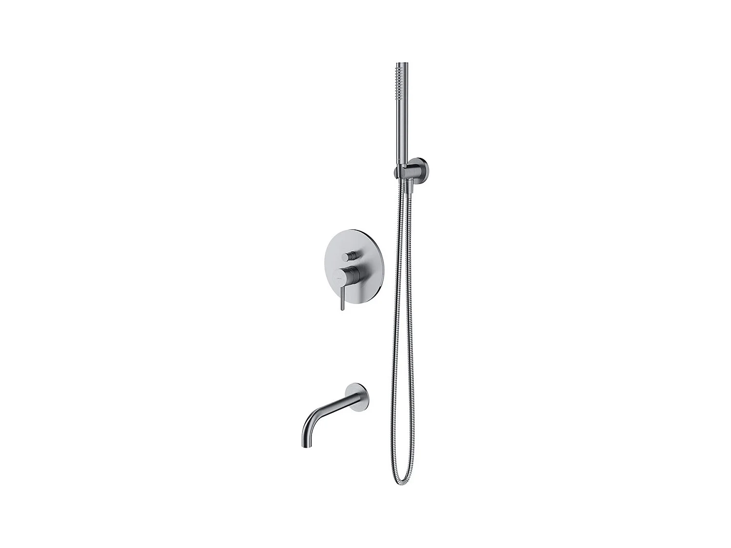 Mitigeur Mécanique De Baignoire  Y Pour Installation Encastrée couleur : Nickel