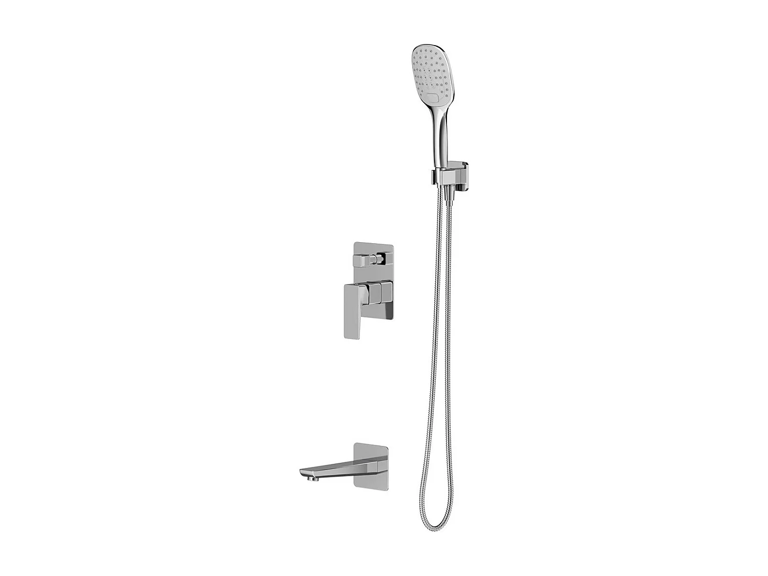 Mitigeur Mécanique De Baignoire En Parma Pour Installation Encastrée couleur : Chrome