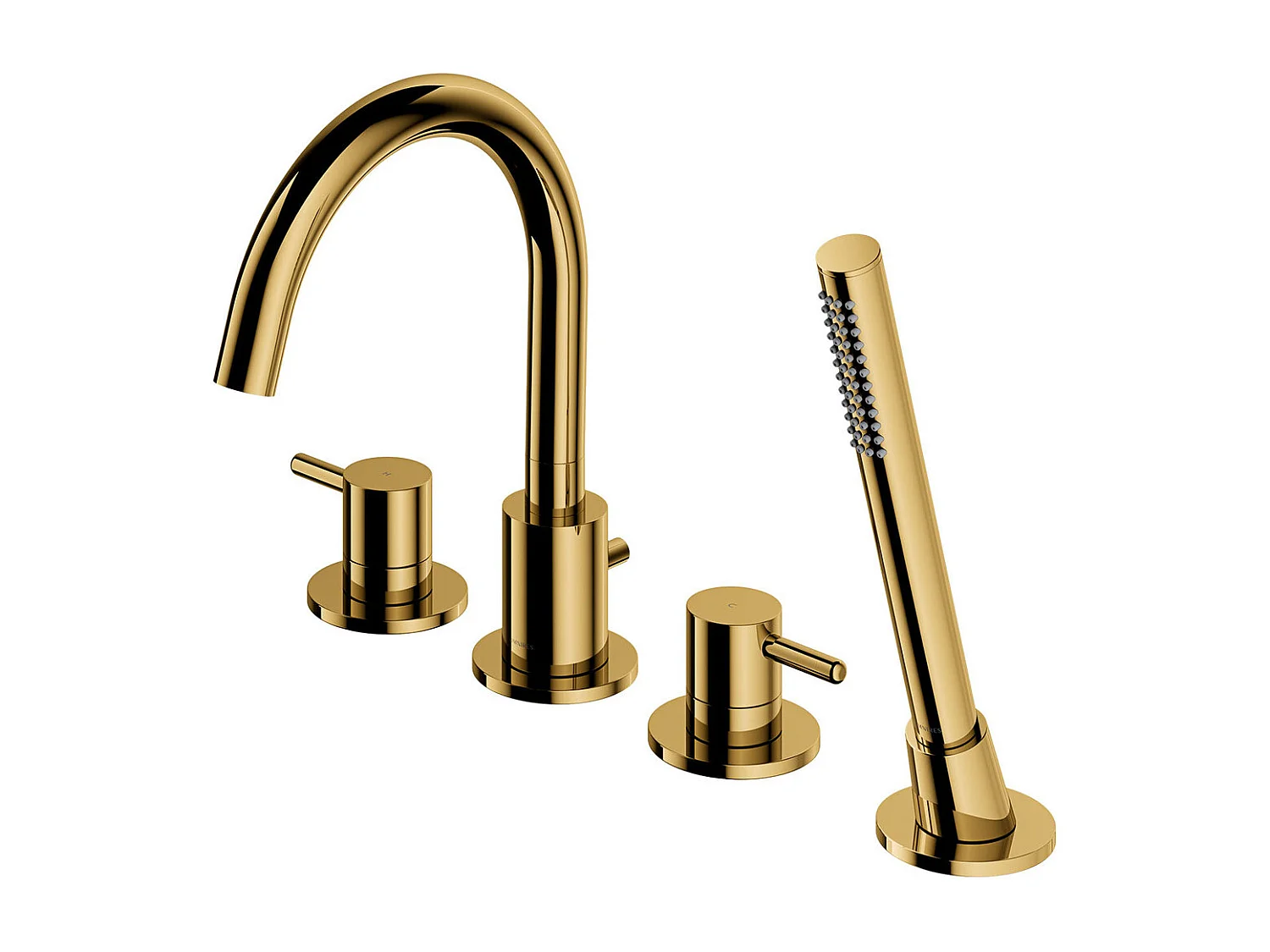 Mélangeur de bain 4 trous Y Couleur: or