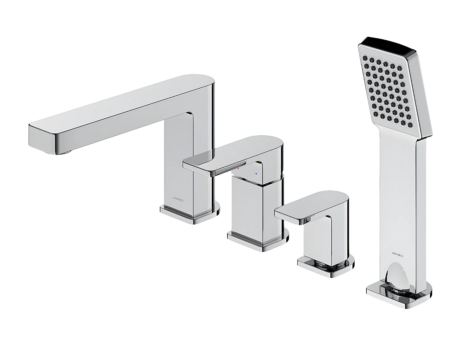 Mélangeur de bain 4 trous en BARETTI Coleur: chrome