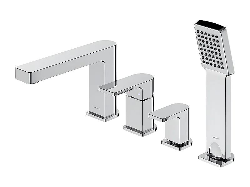 Mélangeur de bain 4 trous en BARETTI Coleur: chrome