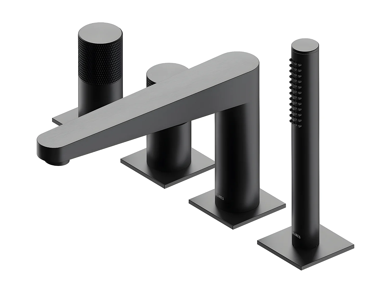 Mélangeur de bain 4 trous en CONTOUR Couleur: anthracite