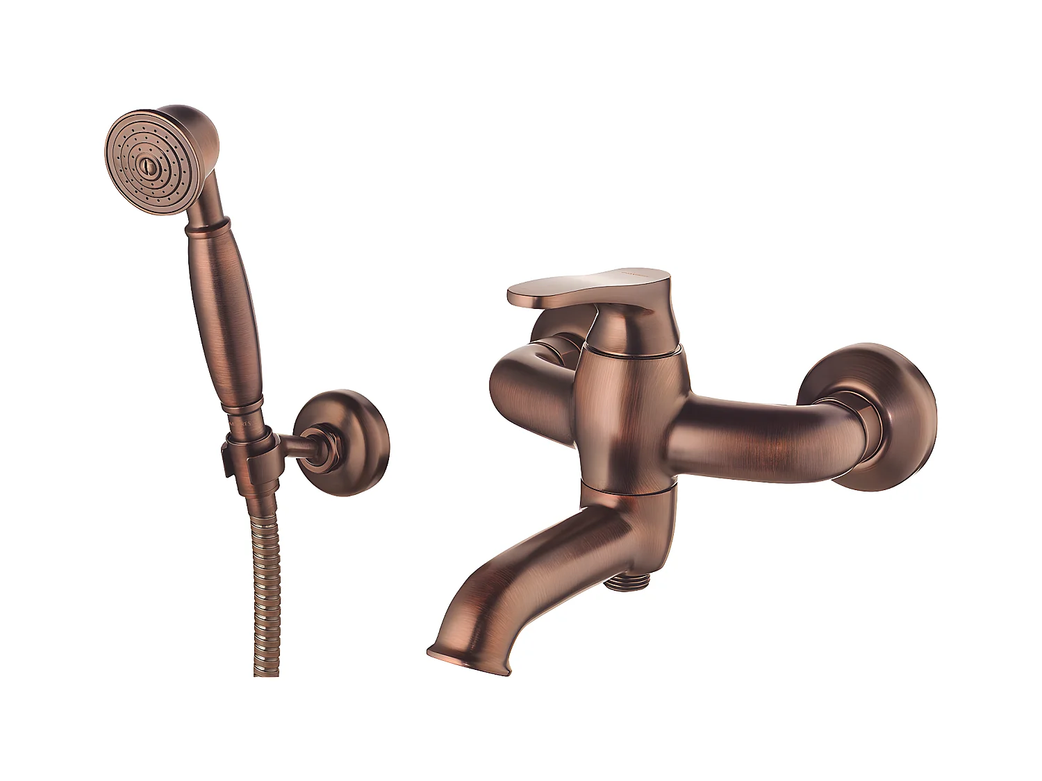 Mitigeur de baignoire avec set de douche ART DECO Couleur: cuivre antique