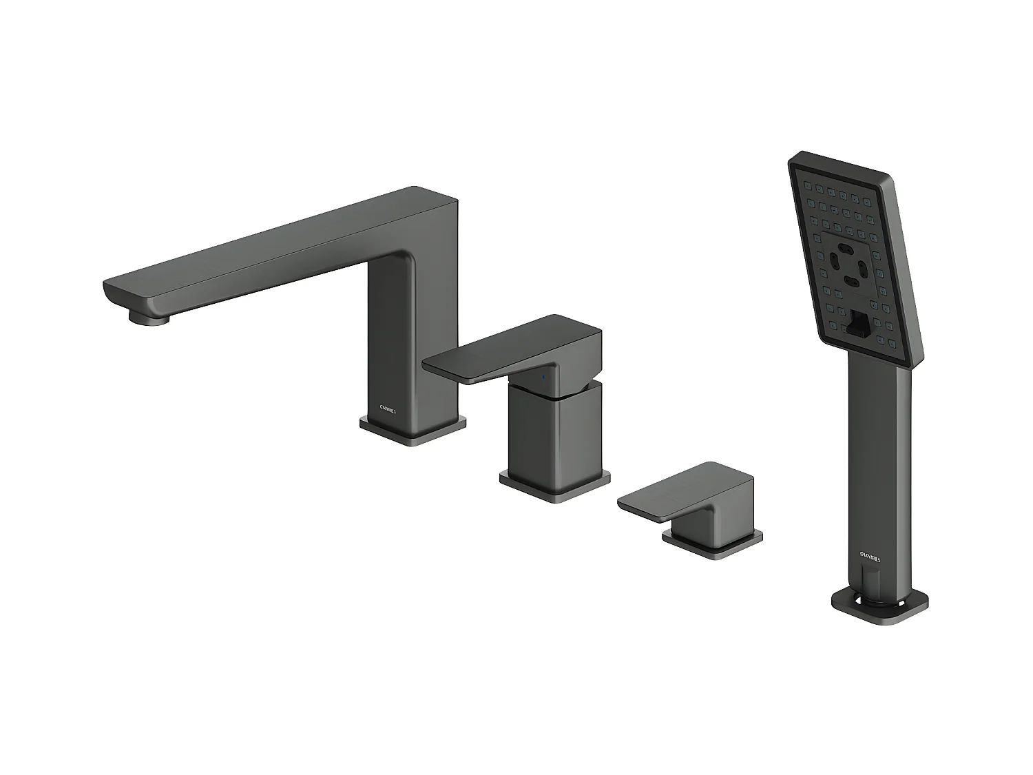 Mélangeur de bain 4-trous  PARMA Couleur: graphite