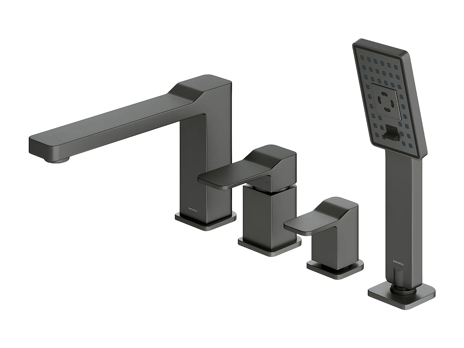 Mélangeur de bain 4 trous en SLIDE Couleur: graphite