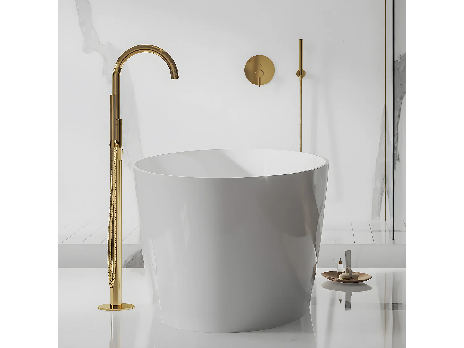 Robinet de baignoire  îlot Y Couleur: or