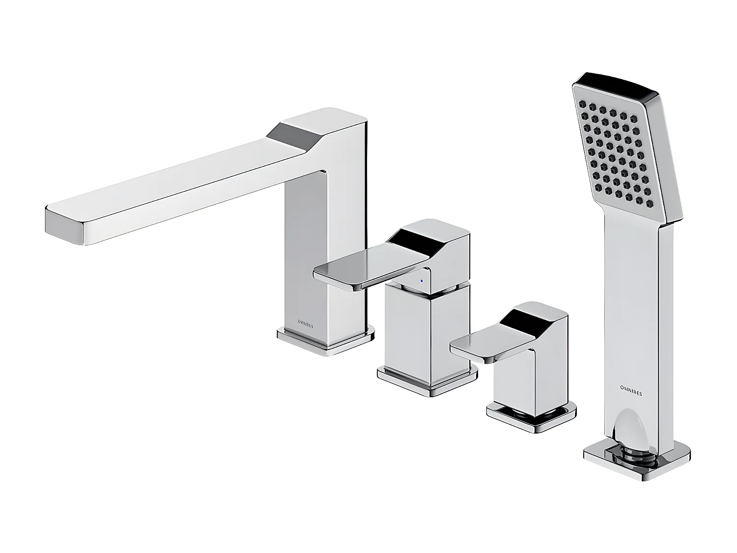 Mélangeur de bain 4 trous en SLIDE Couleur: chrome