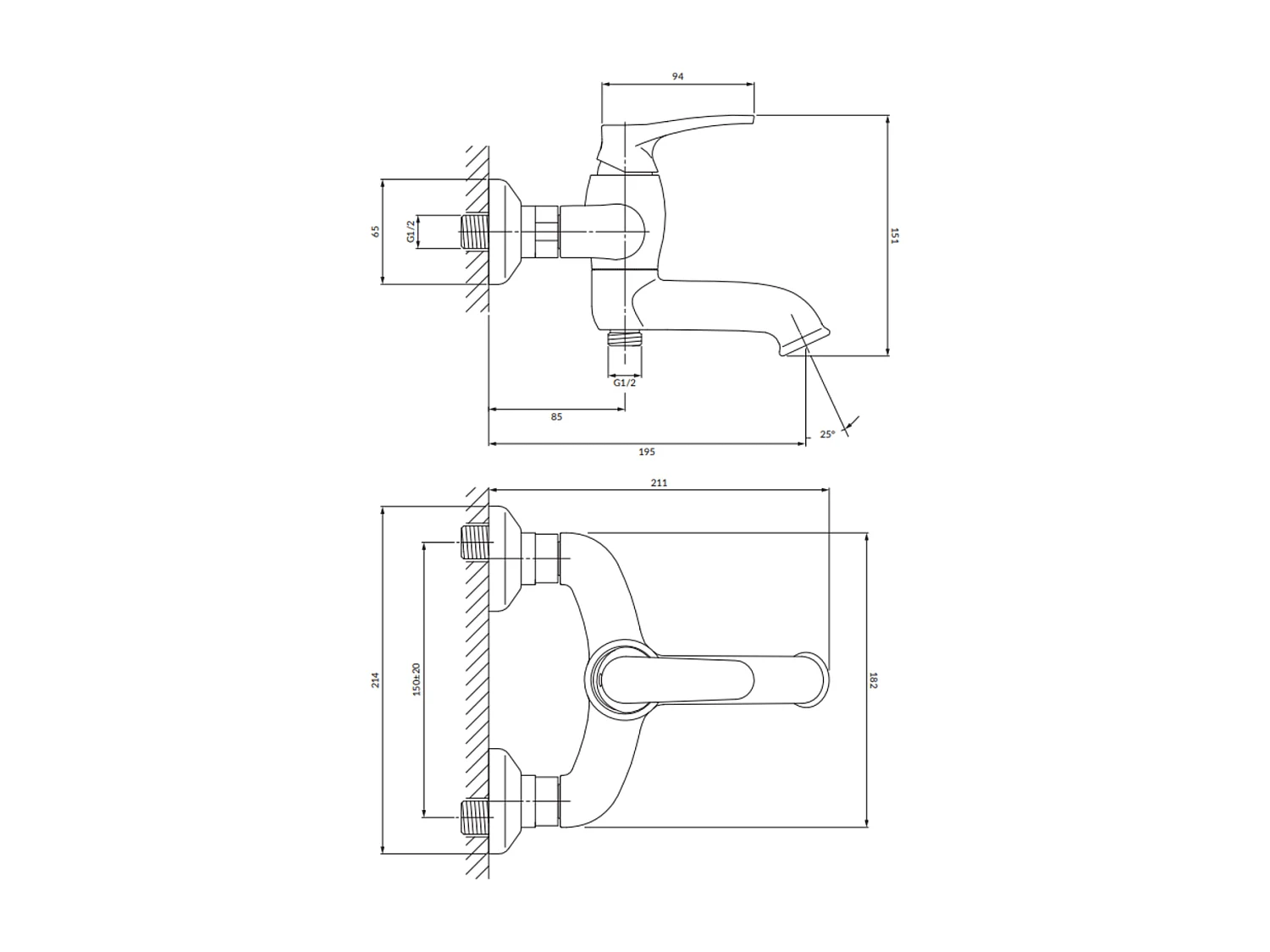 Mitigeur de baignoire avec set de douche et bec rabattable  ART DECO Couleur: or