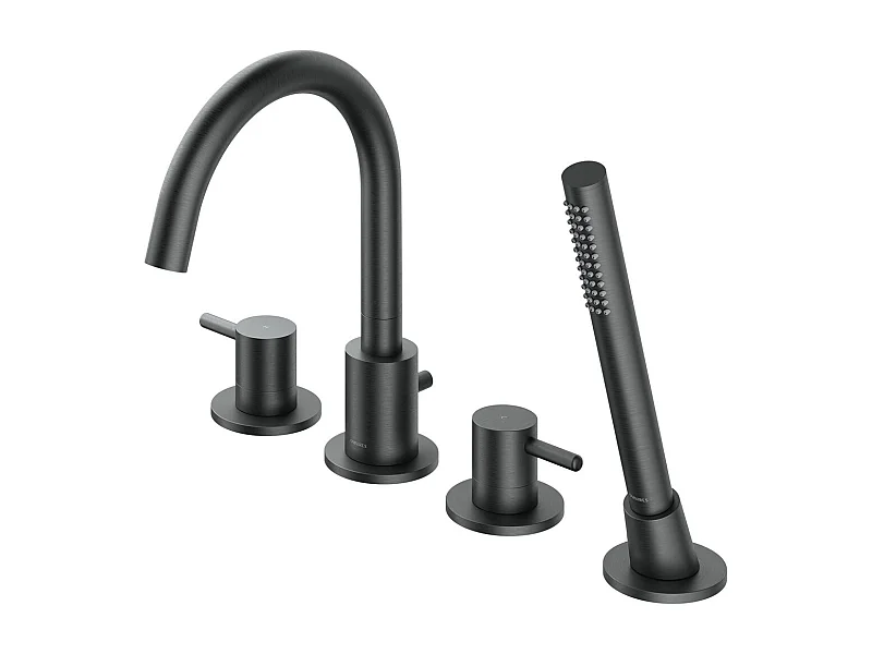 Mélangeur de bain 4 trous  Y Couleur: graphite