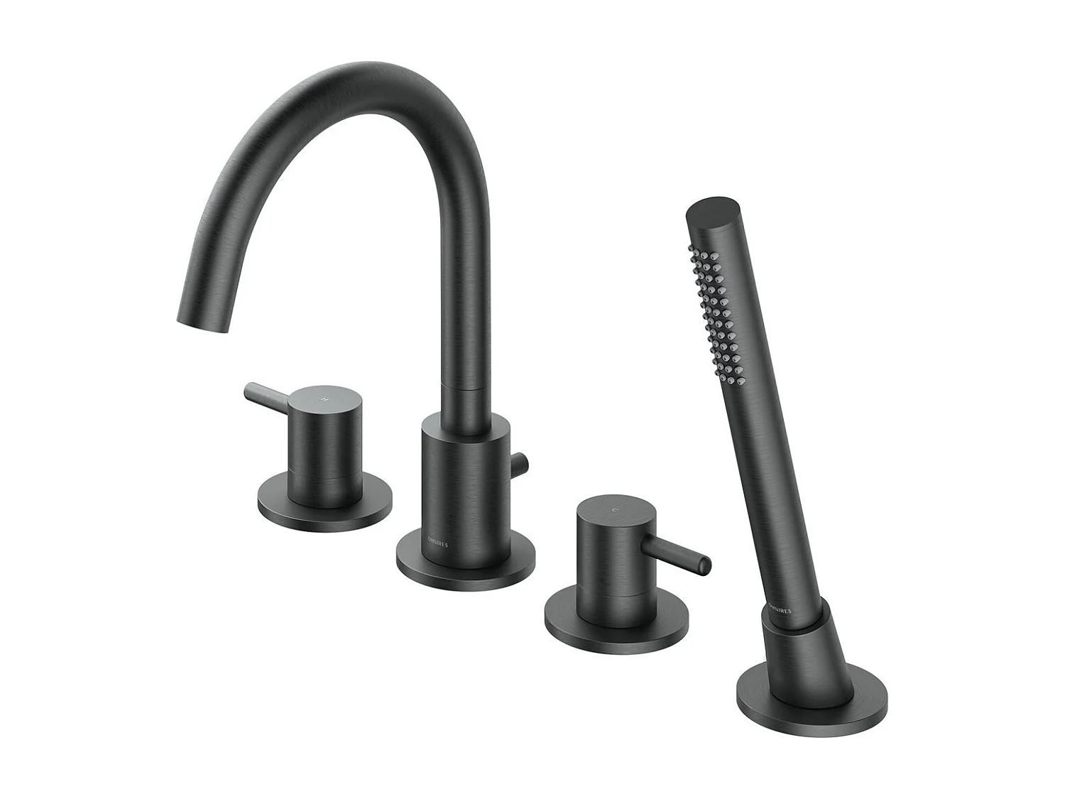 Mélangeur de bain 4 trous  Y Couleur: graphite