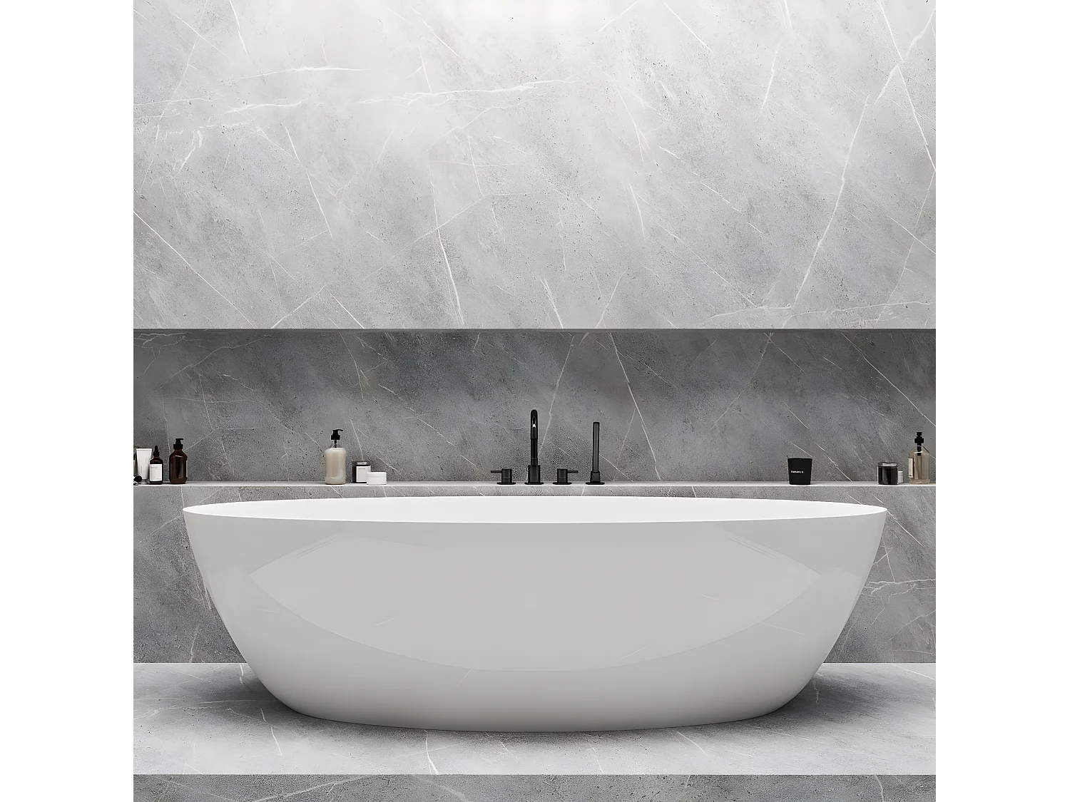 Mélangeur de bain 4 trous en Y Couleur: noir