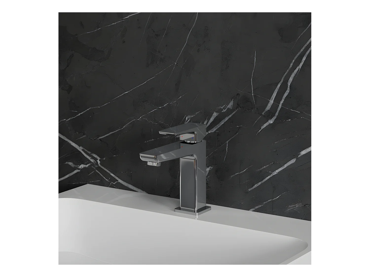 Mitigeur Lavabo Bas Parma, 15 Cm couleur : Chrome