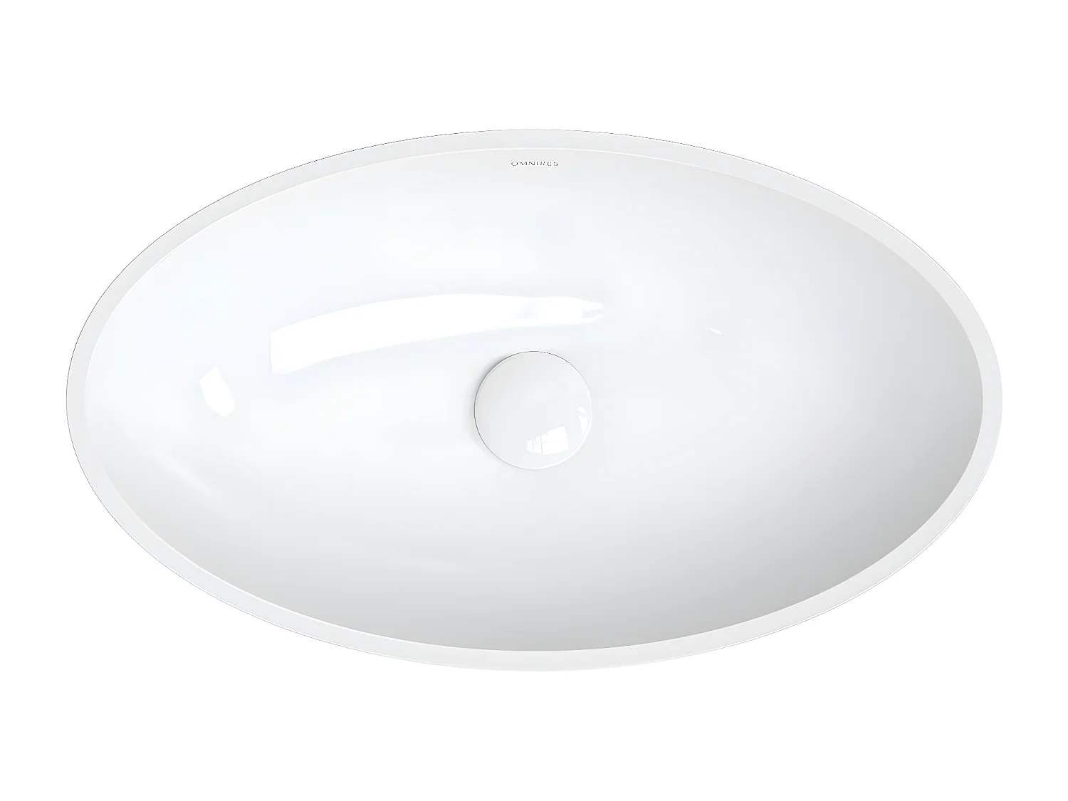 Vasque à poser SIENA  60 x 35 cm blanc brillant  bonde de vidage blanche incluse