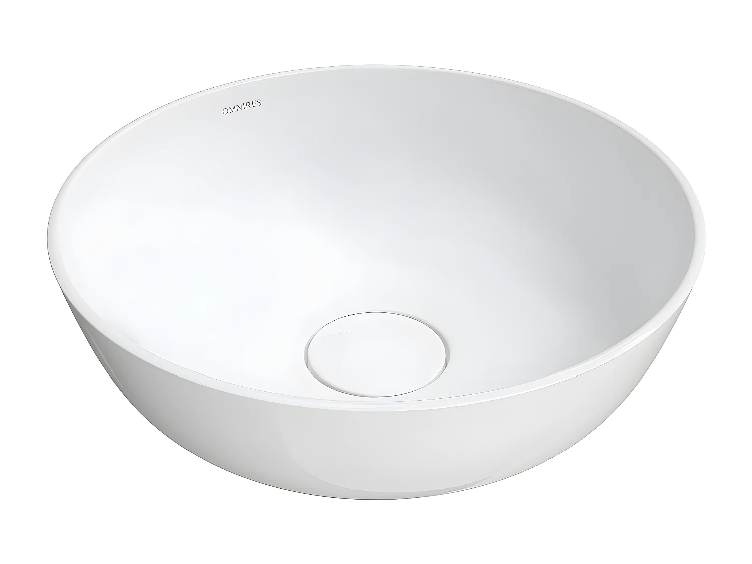 Vasque à poser SILK 40 cm  blanc mat  bonde blanche incluse