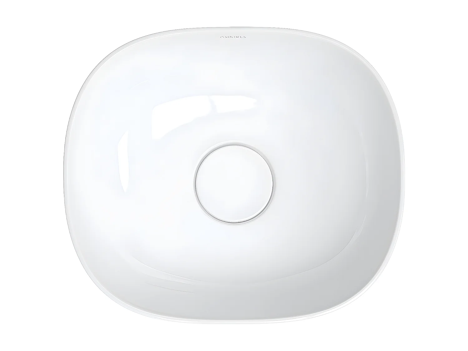 Vasque à poser SILK 40 x 35 cm blanc brillant bonde de vidage incluse