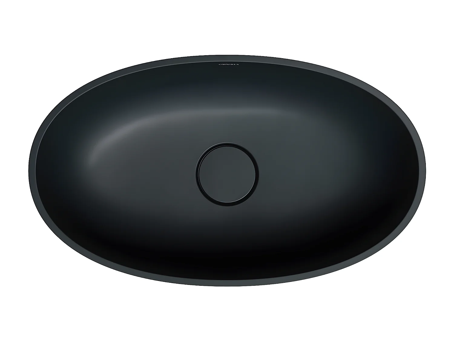 Vasque a poser noir mat SHELL M+ Black Lava 60 x 35 cm