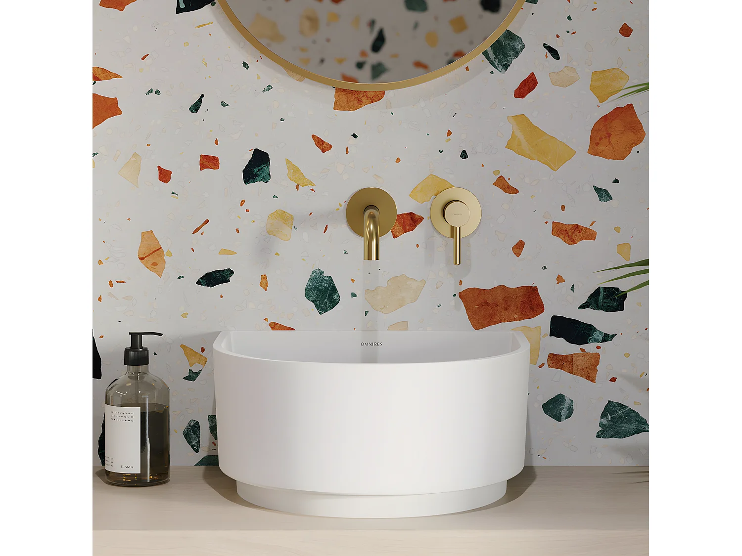 Vasque Cadence M + Vasque À Poser, 42 X 37 cm.couleur : Blanc Mat