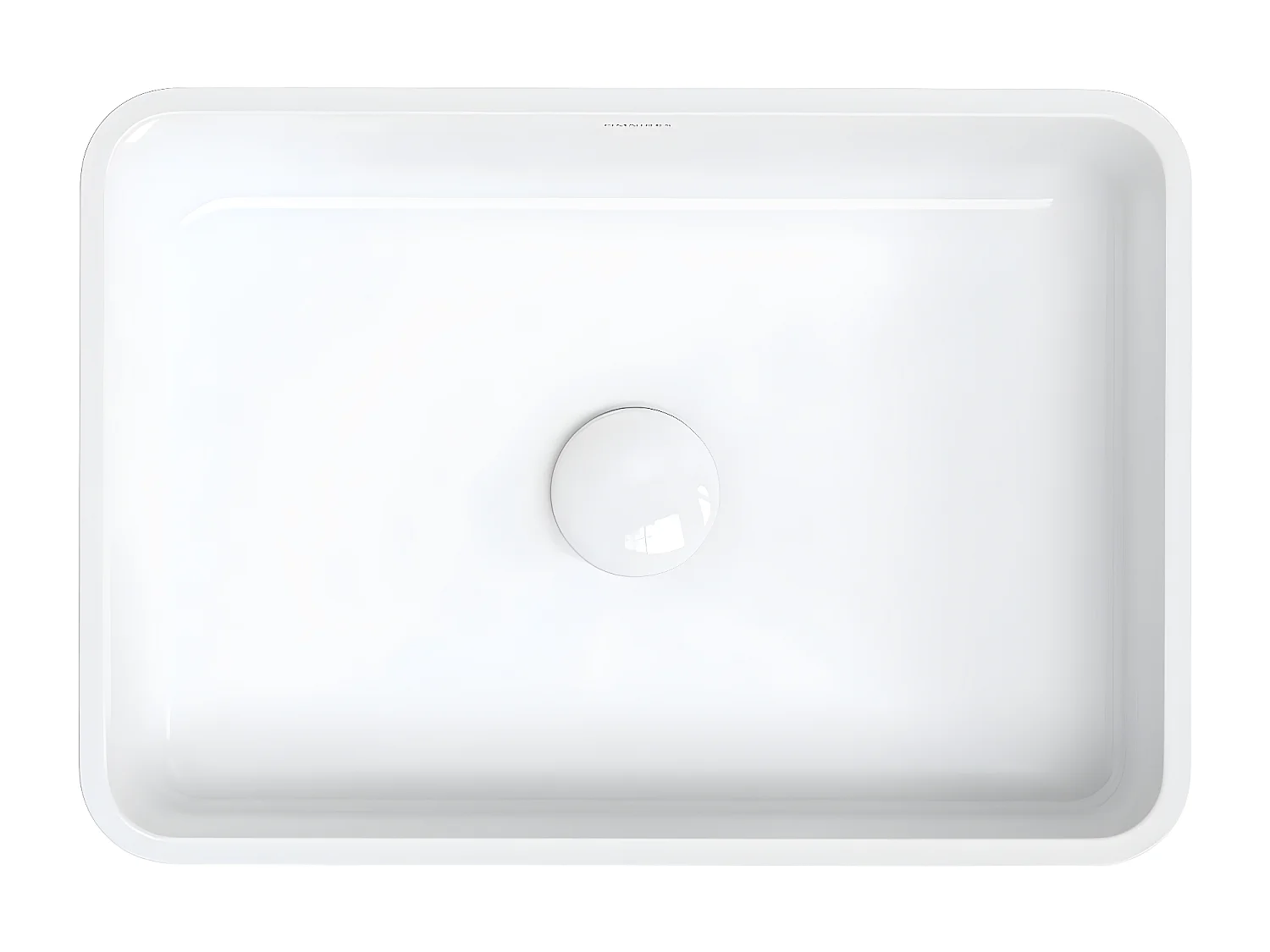 Vasque à poser PARMA 50 x 35 cm  blanc brillant bonde de vidage blanche incluse