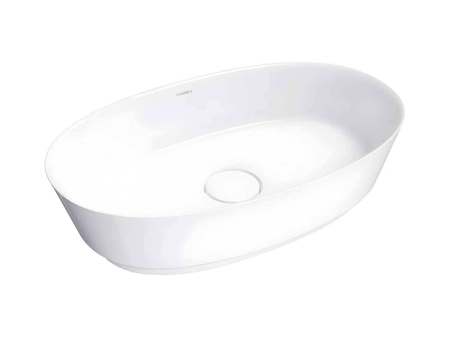 Vasque À poser Neo M+, 60 X 36 Cm.couleur : Blanc Brillant