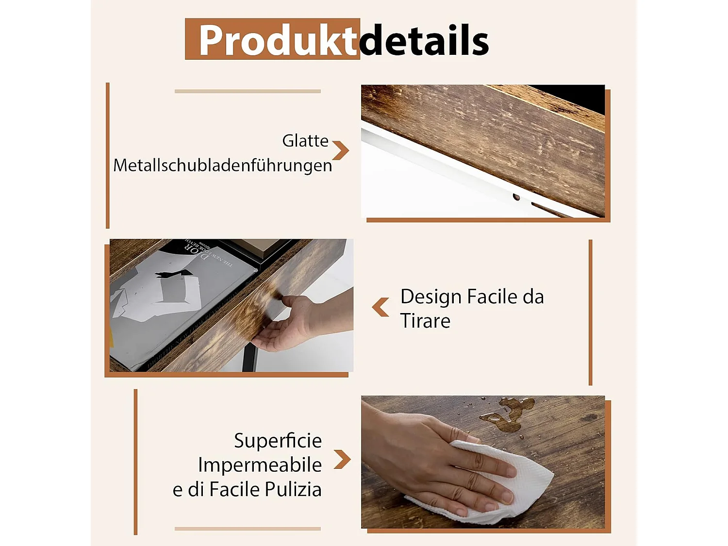 Computertisch mit 2 Schubladen ON32513