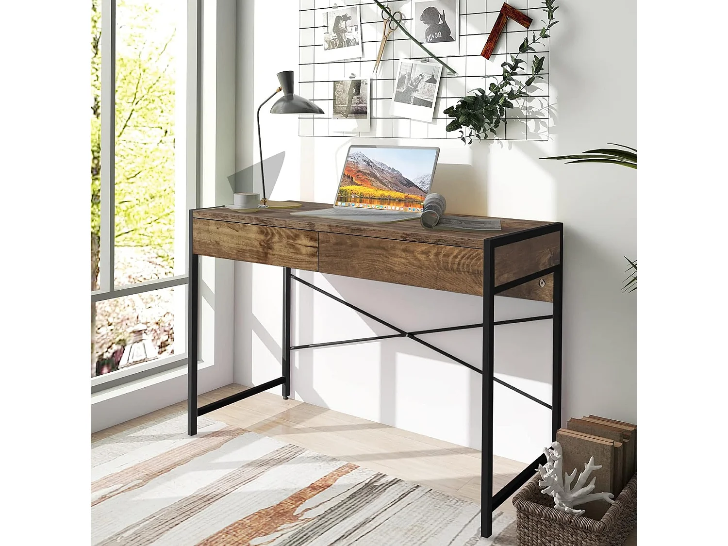 Computertisch mit 2 Schubladen ON32513