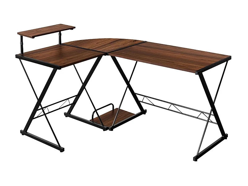 Eckschreibtisch L-Förmiger Computertisch aus Holz 147 x 112 x 79 cm Braun